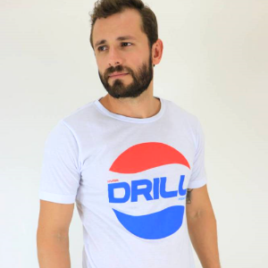 ● 변색 70% 세일! Kvra Drill 티셔츠 - 화이트